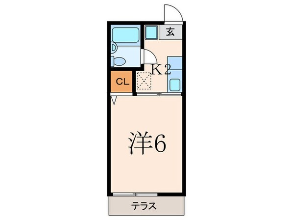 弥生レジデンスB棟の物件間取画像